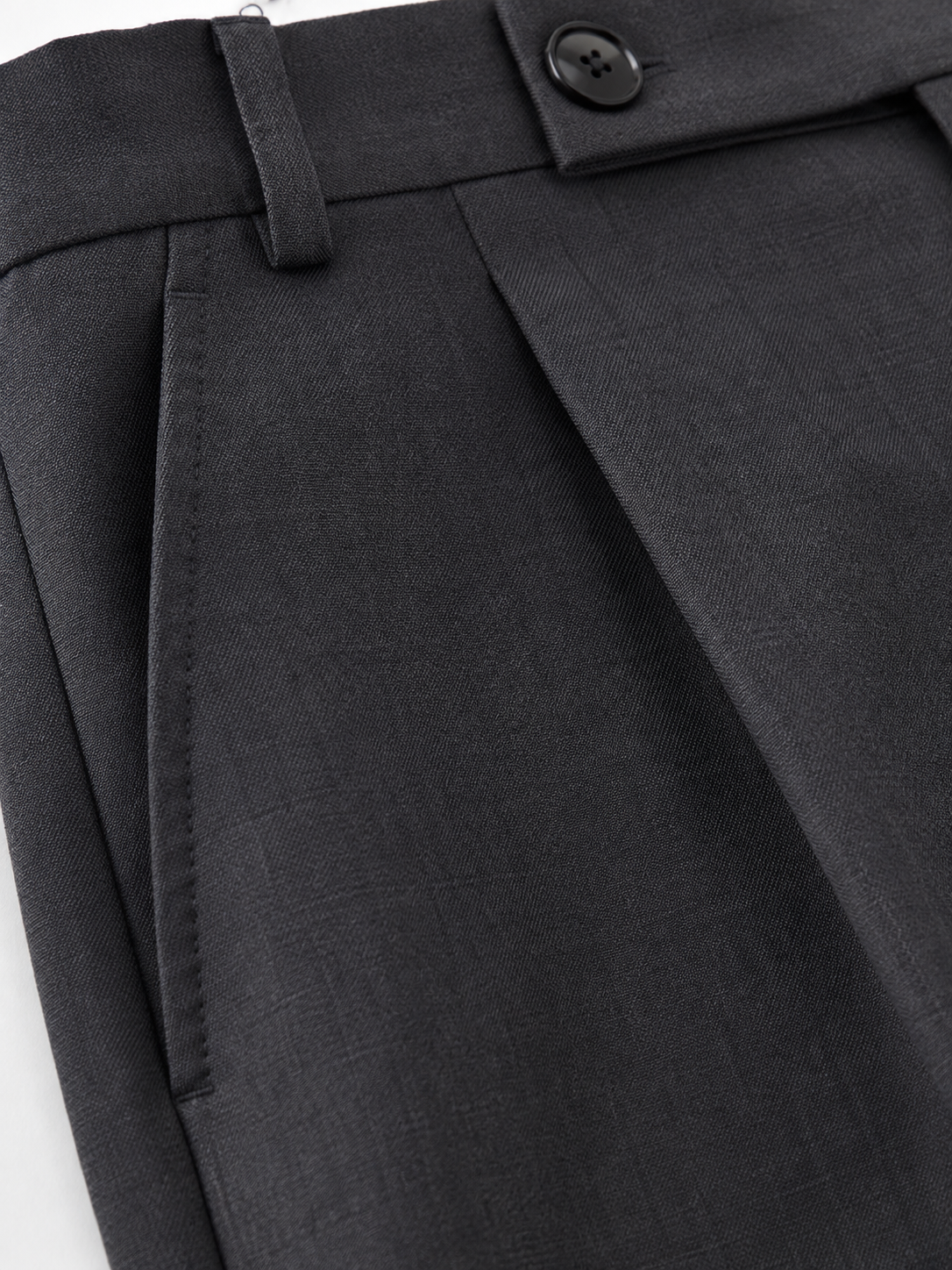 Men's Retro High-Waist Straight-Leg Trousers