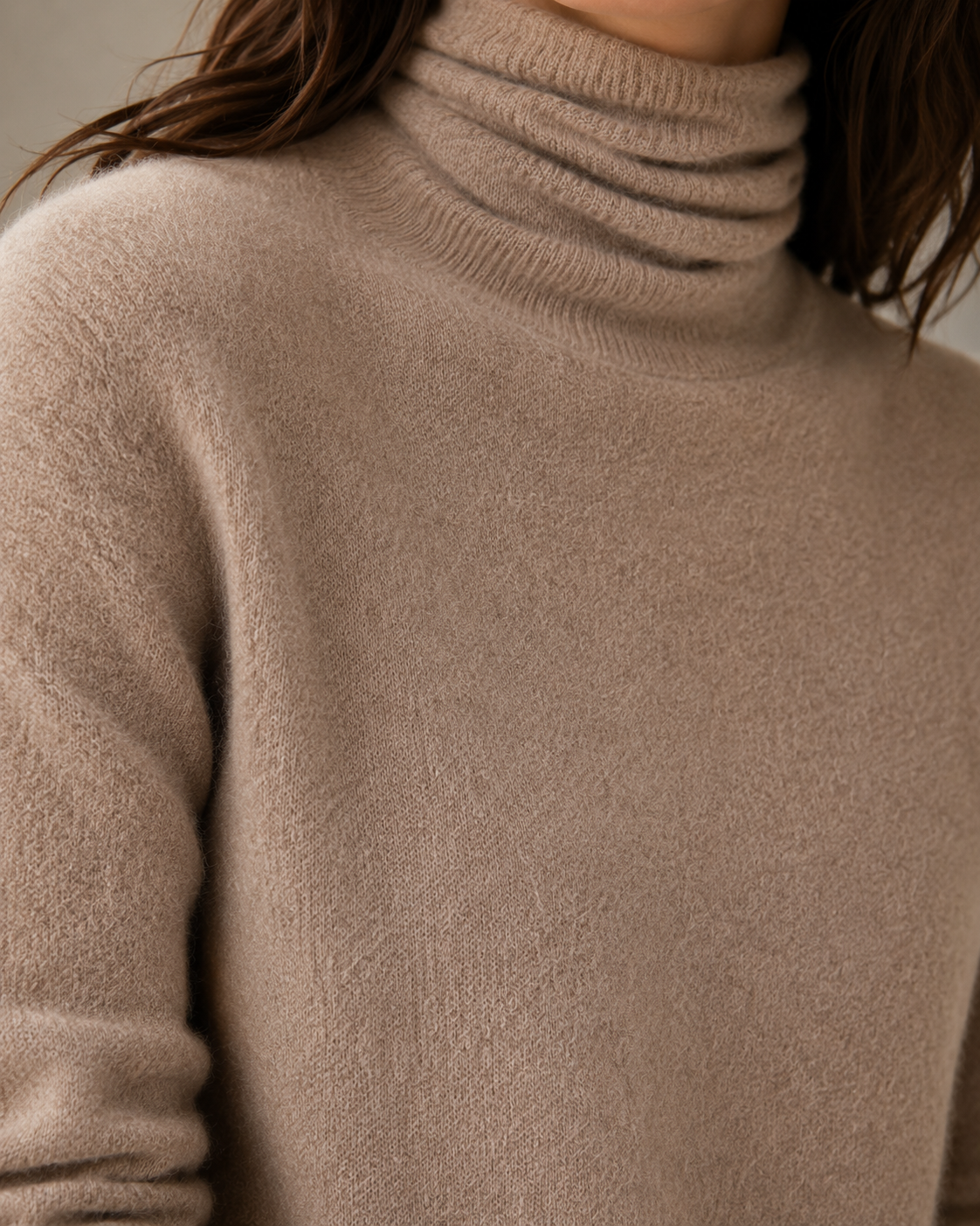 Women's Cashmere Blend Turtleneck Slim Fit Sweater