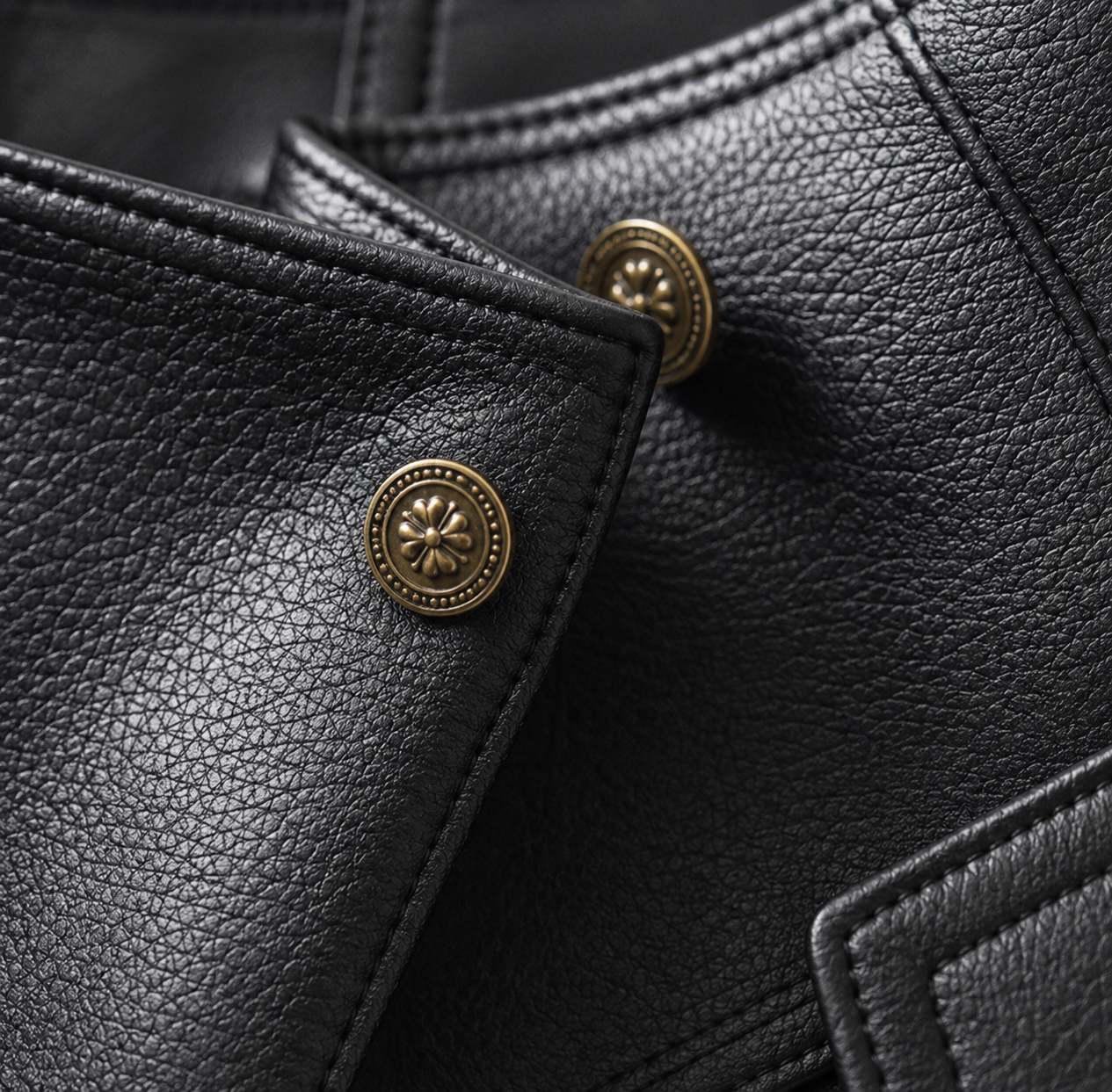 Women's Classic Leather Jacket with Slim Waist