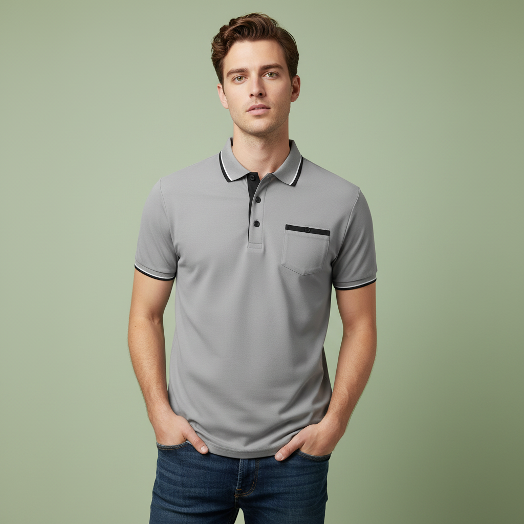 Elegant Long Sleeve Polo | Men's Casual Shirt