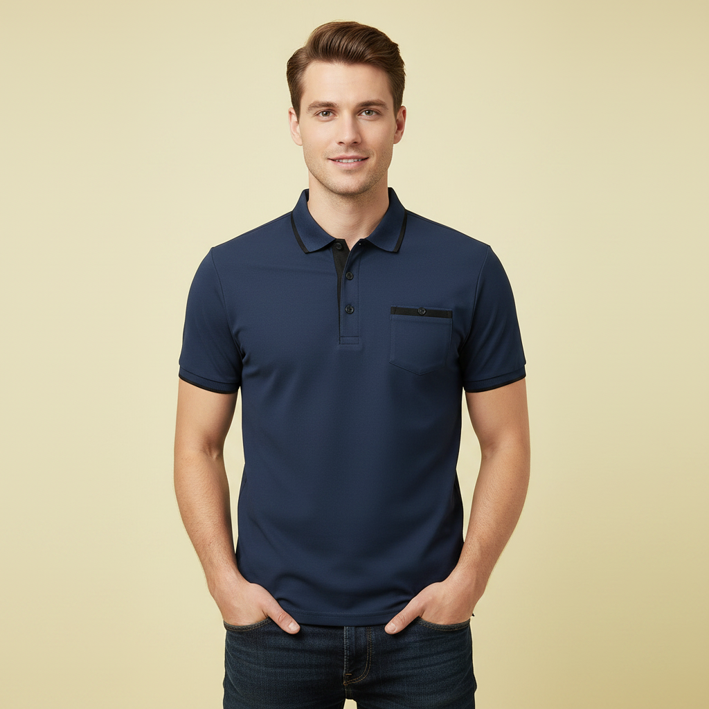 Elegant Long Sleeve Polo | Men's Casual Shirt
