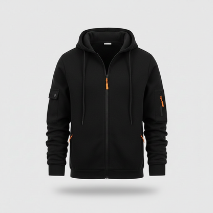 Men's Utility Hoodie | Zip-Up Sweatshirt with Pockets
