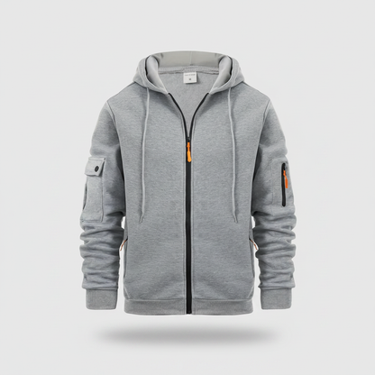 Men's Utility Hoodie | Zip-Up Sweatshirt with Pockets
