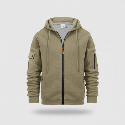 Men's Utility Hoodie | Zip-Up Sweatshirt with Pockets