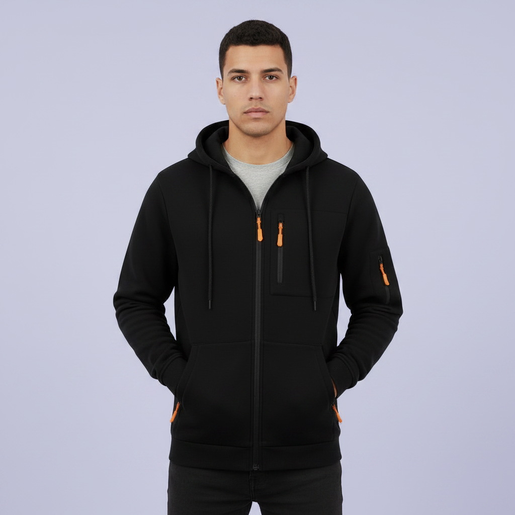 Men's Utility Hoodie | Zip-Up Sweatshirt with Pockets