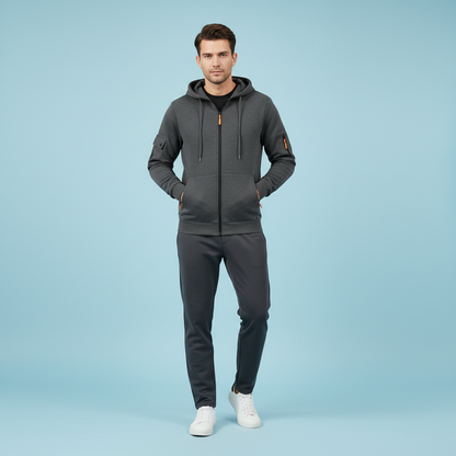 Men's Utility Hoodie | Zip-Up Sweatshirt with Pockets