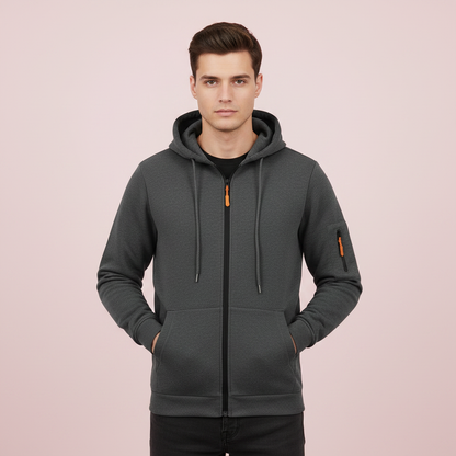 Men's Utility Hoodie | Zip-Up Sweatshirt with Pockets