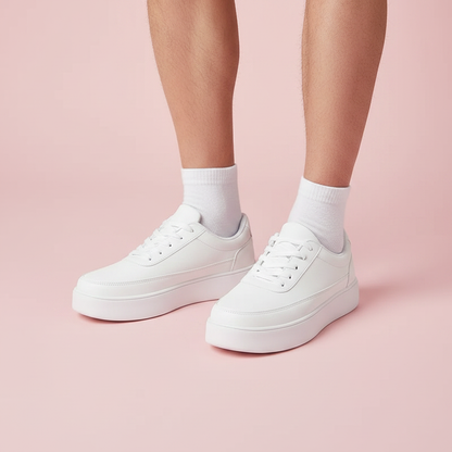 Men's White Platform Sneakers | Casual Footwear