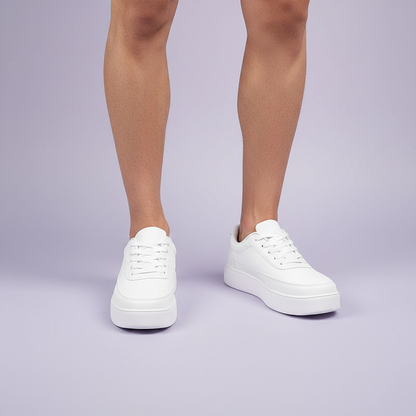 Men's White Platform Sneakers | Casual Footwear