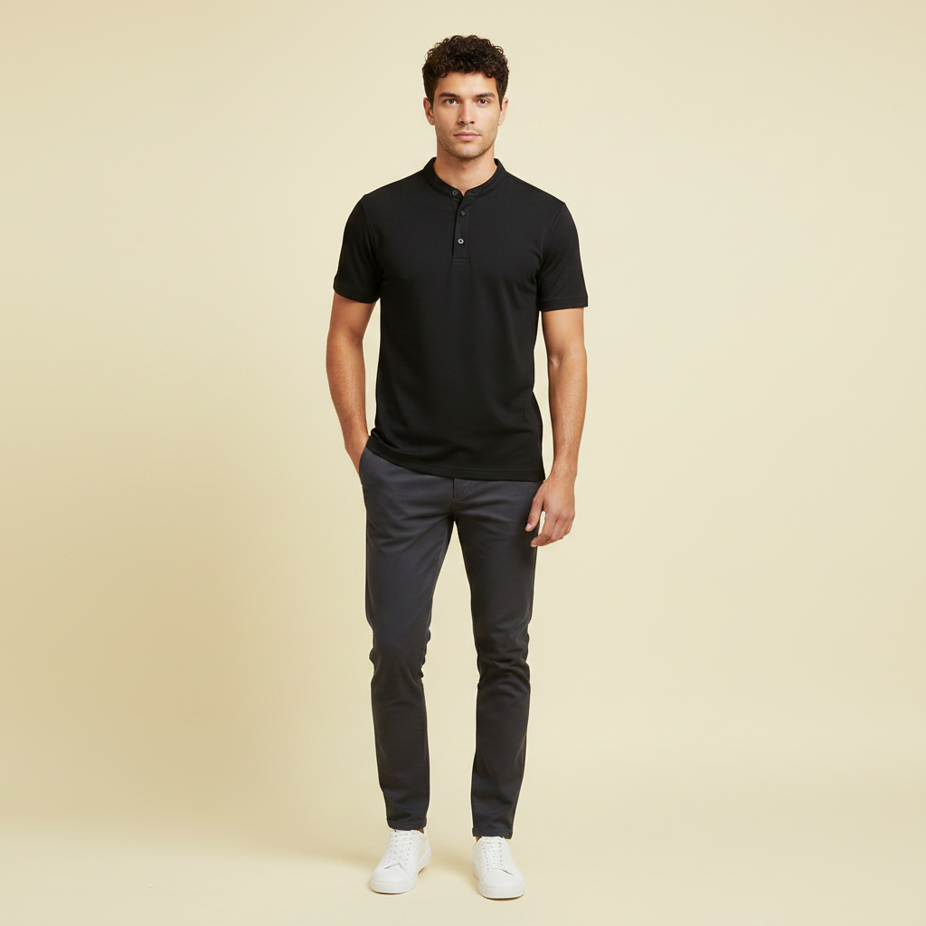 Men's Casual Polo Shirt | Elegant Style Cotton Blend