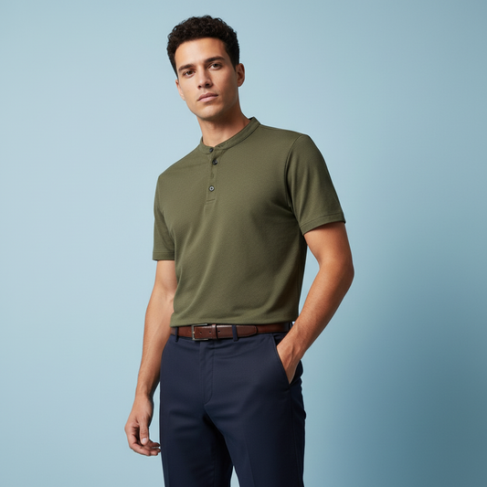 Men's Casual Polo Shirt | Elegant Style Cotton Blend