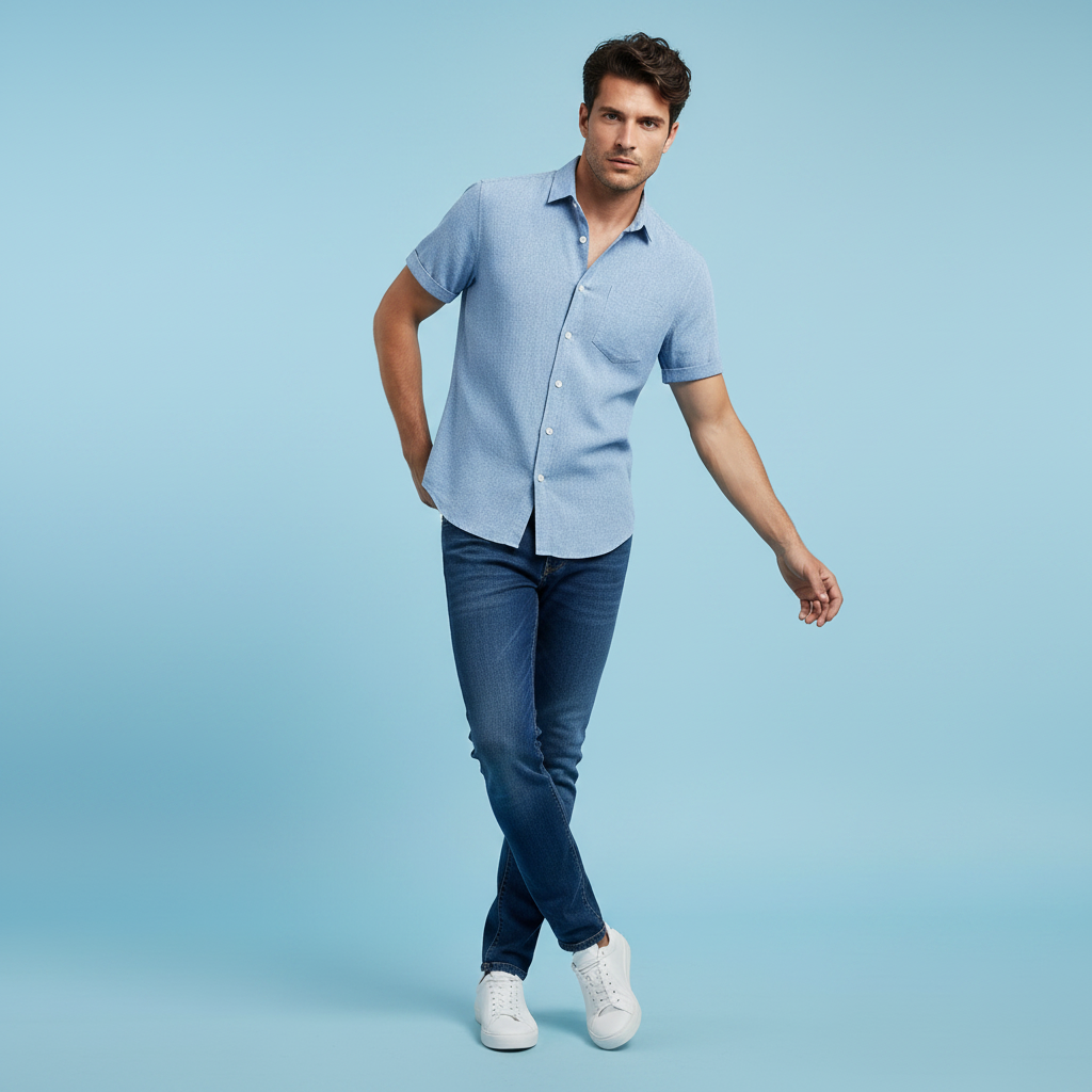 Men's Casual Summer Shirt | Comfortable Loose-Fit T-Shirt