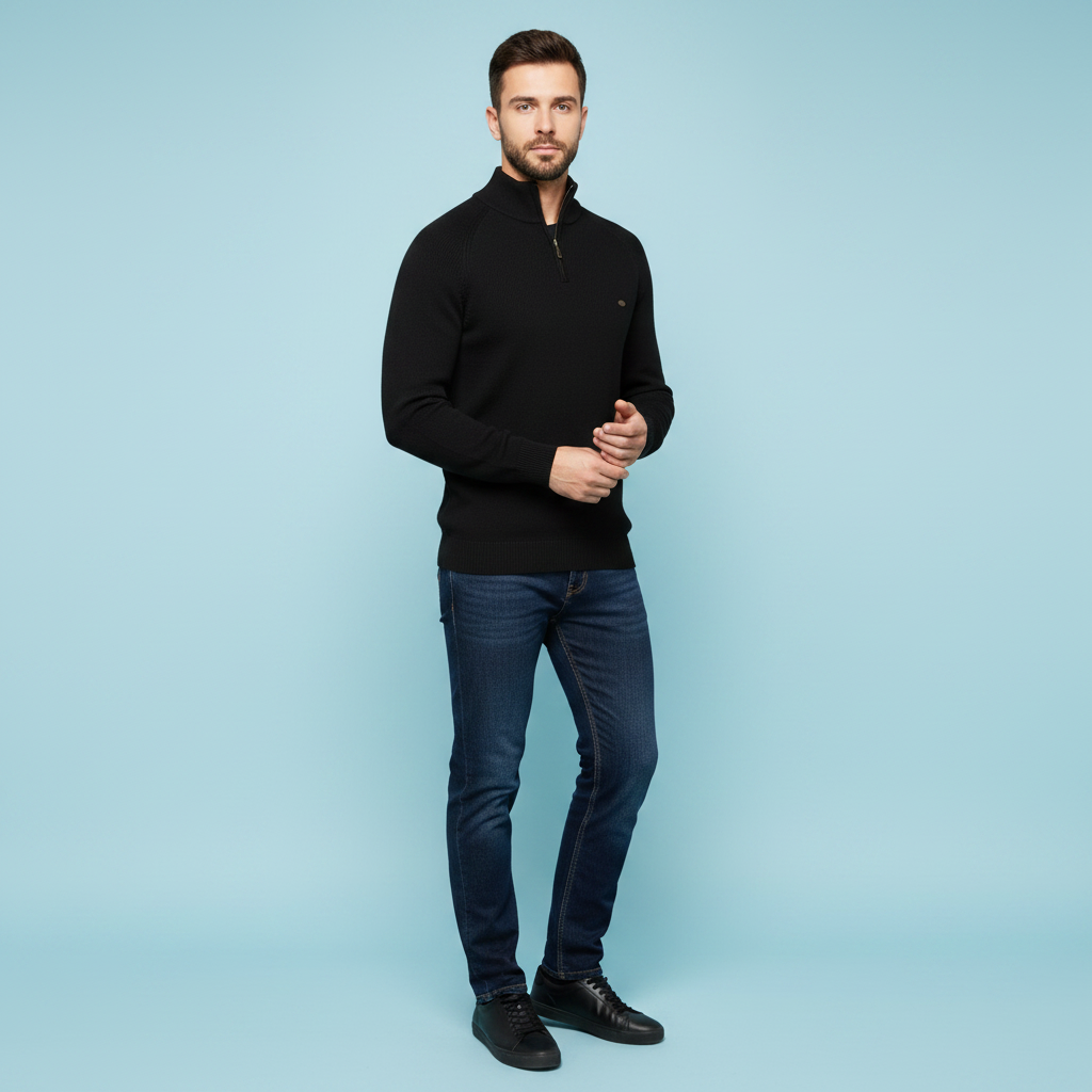 Men's Half-Zip Jumper | Stylish Knitwear for Men