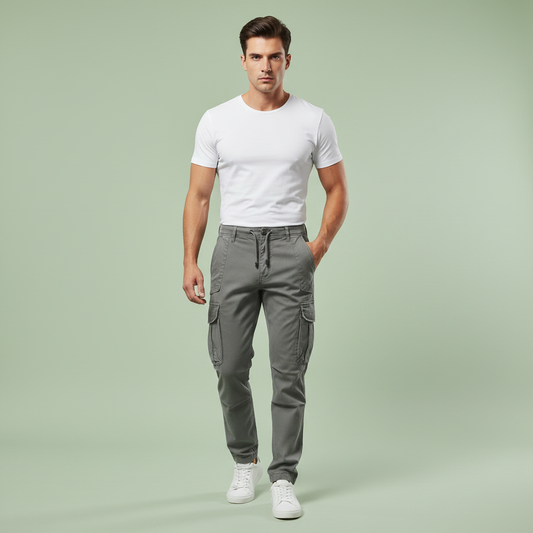 Men's Tactical Cargo Pants | Black Cargo Trousers for Outdoor Use