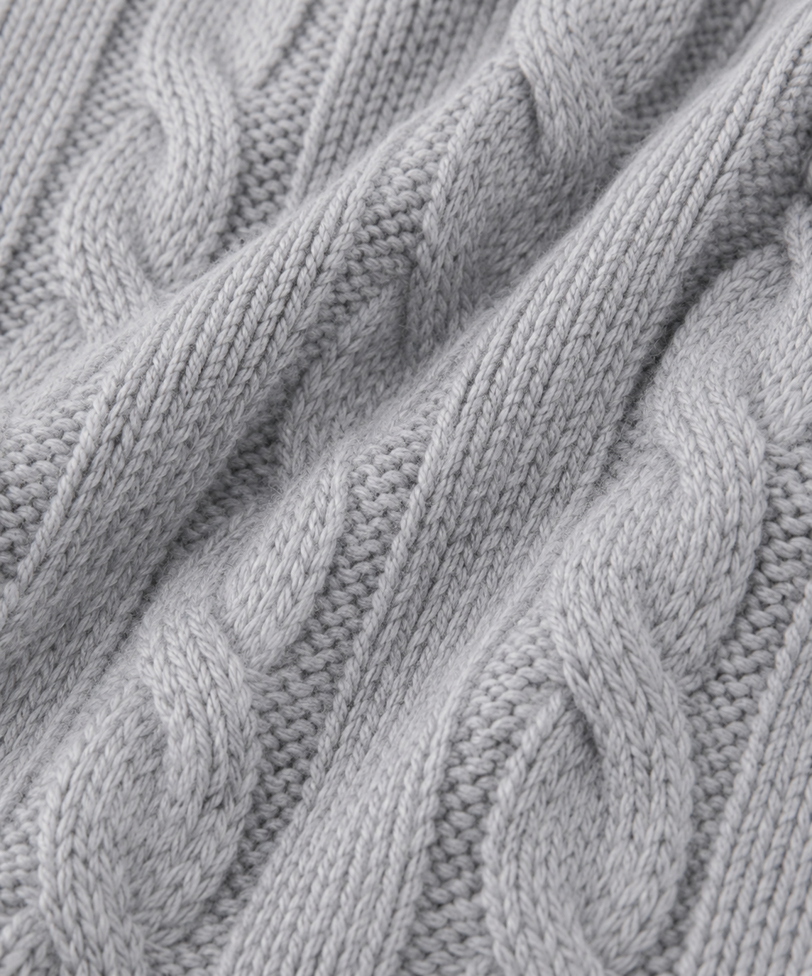 Men's Cable-Knit Half-Zip Sweater with High Collar