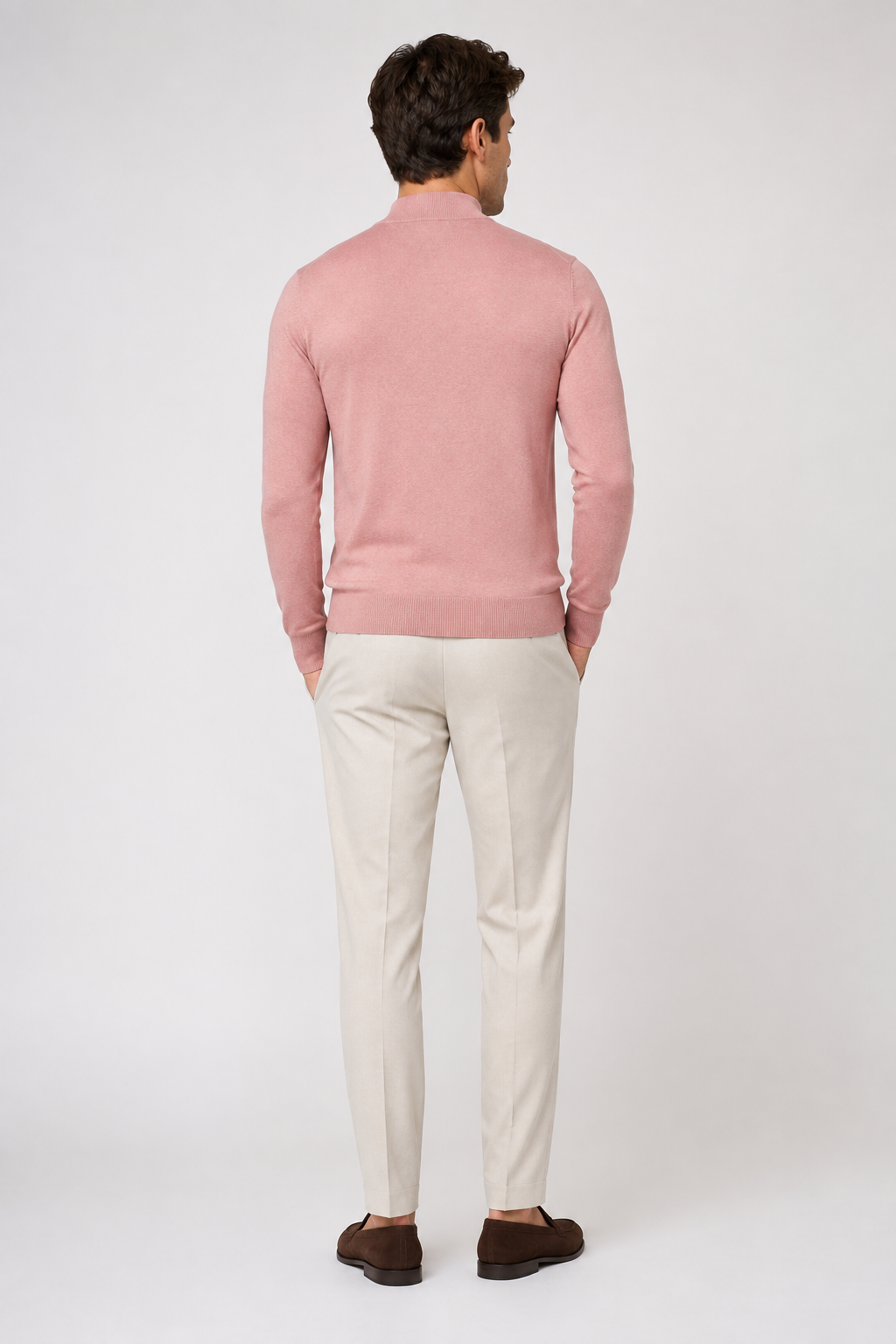 Men's Half-Zip Pullover Sweater with Classic Fit