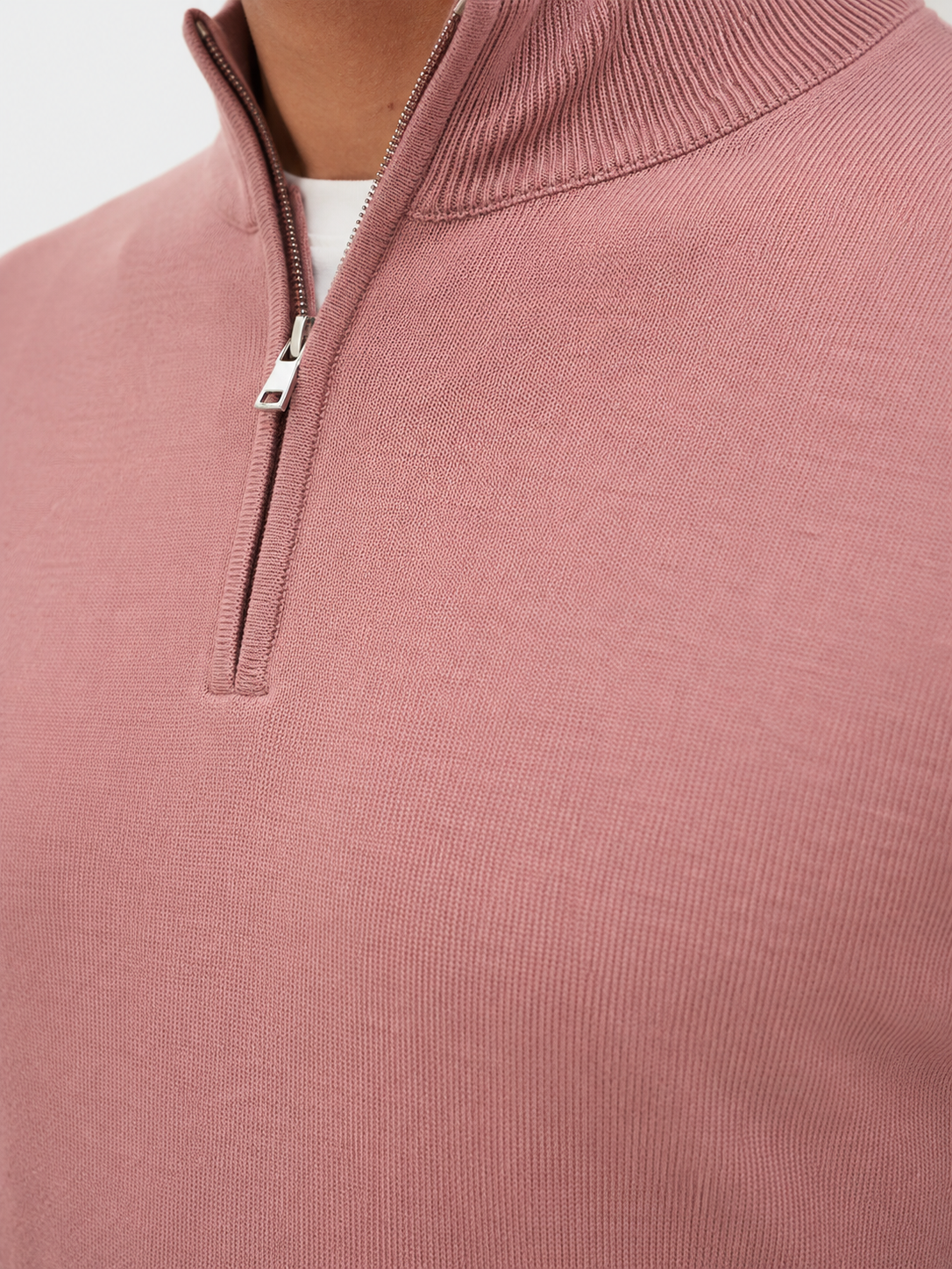 Men's Half-Zip Pullover Sweater with Classic Fit