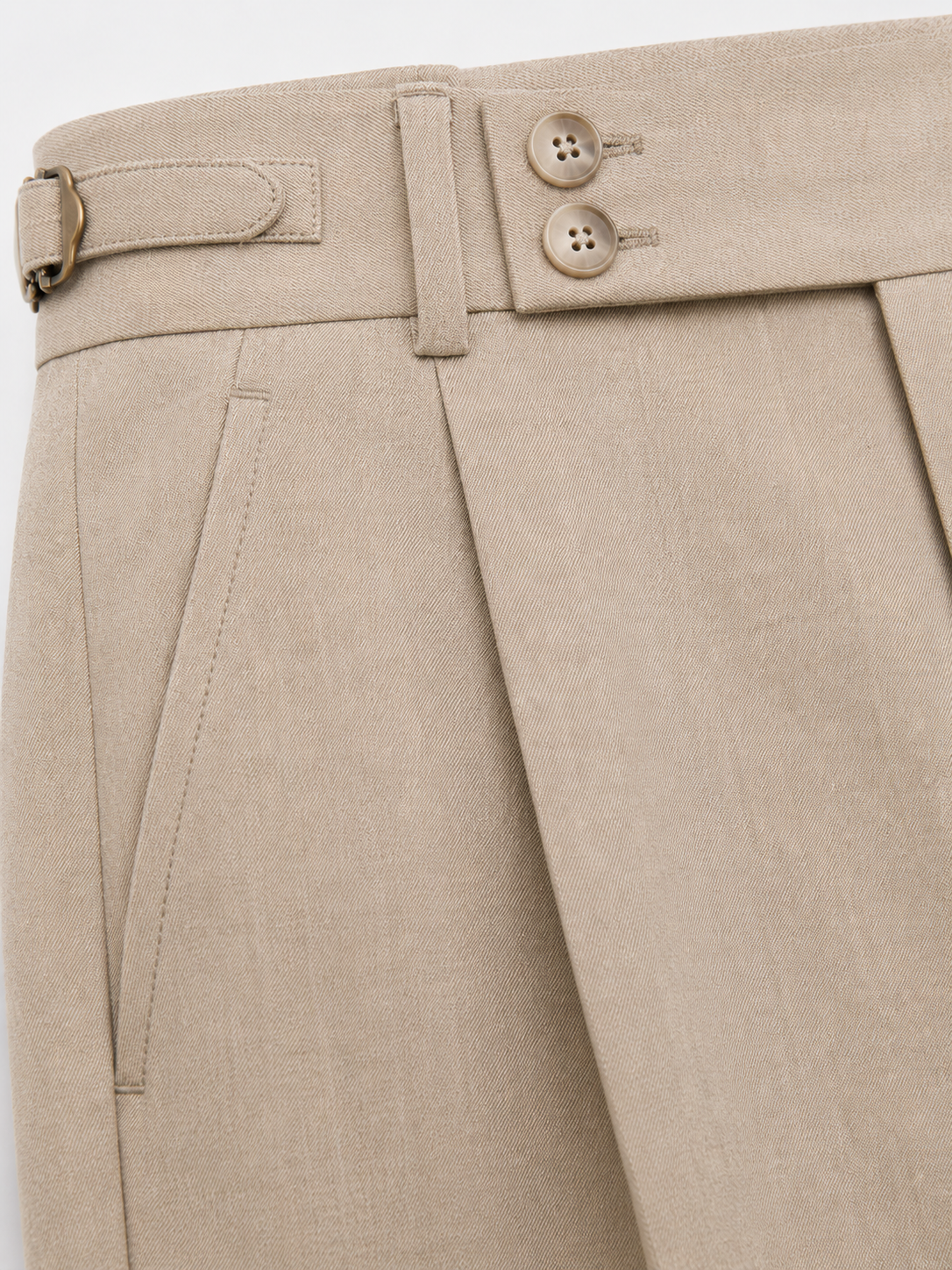 Men's Formal Pleated Straight-Leg Dress Trousers