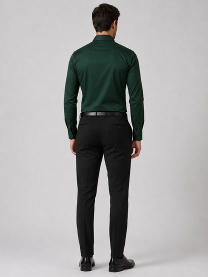Men's Slim Fit Long Sleeve Button-Down Woven Shirt