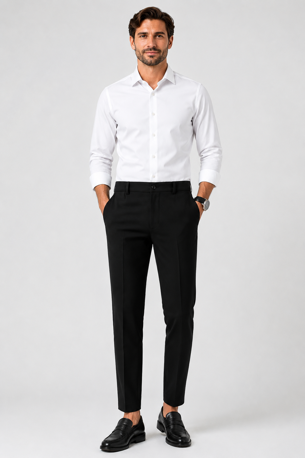 Men's Slim Fit Stretch Dress Trousers