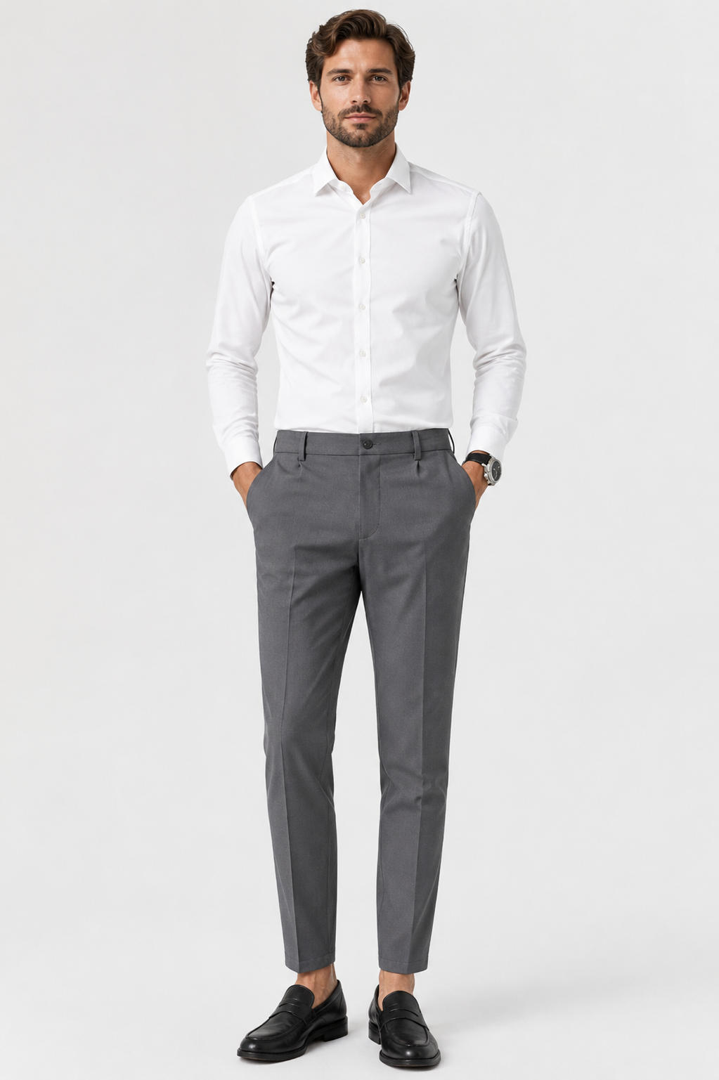 Men's Slim Fit Stretch Dress Trousers