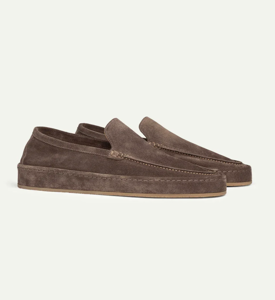 Men's Slip-On Loafers with Cushioned Insole – Brown
