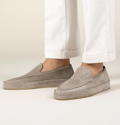 Men's Slip-On Loafers with Cushioned Insole – Close-up of cushioned insole inside men's loafer