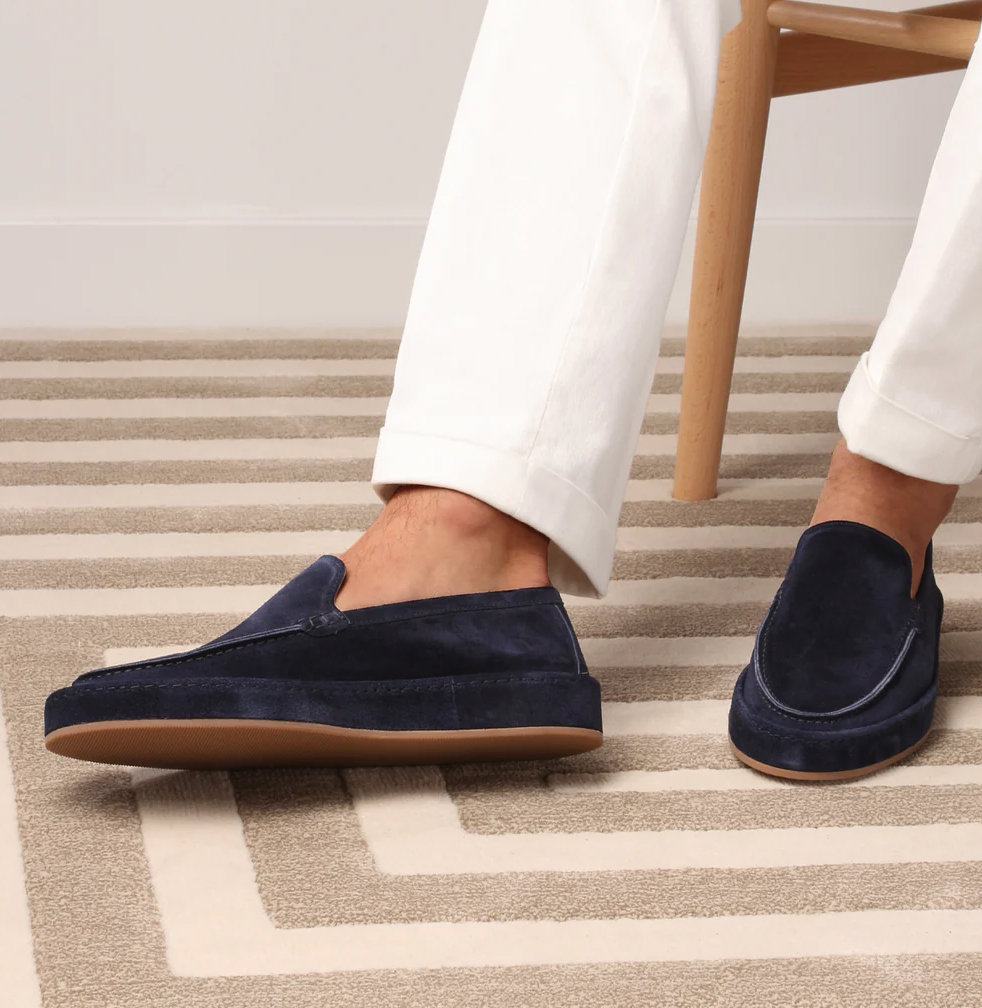 Men's Slip-On Loafers with Cushioned Insole – Men's loafer sole detail showing cushioned construction