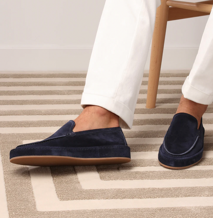 Men's Slip-On Loafers with Cushioned Insole – Men's loafer sole detail showing cushioned construction