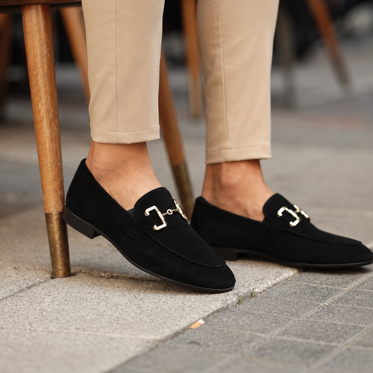 Men's Suede Slip-On Loafer with Horsebit Detail