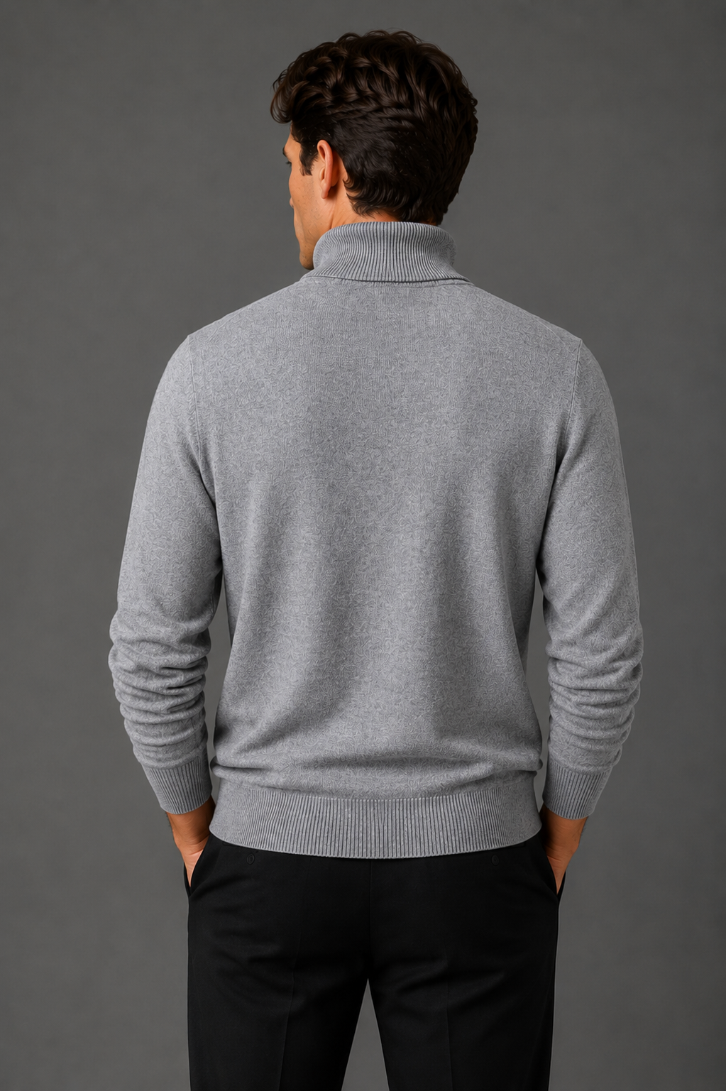 Men's Turtleneck Knit Sweater for Cold Weather
