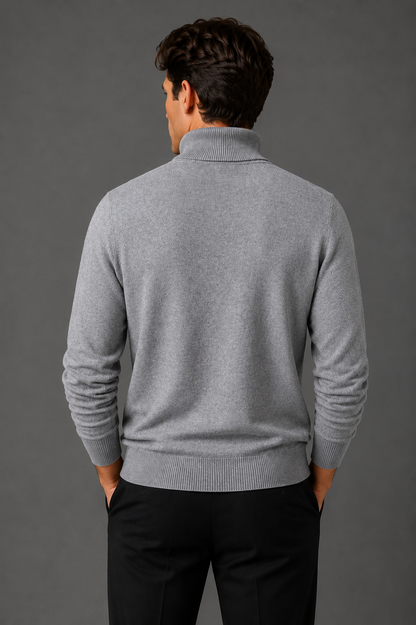Men's Turtleneck Knit Sweater for Cold Weather