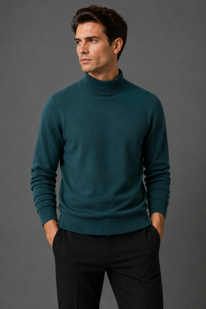 Men's Turtleneck Knit Sweater for Cold Weather