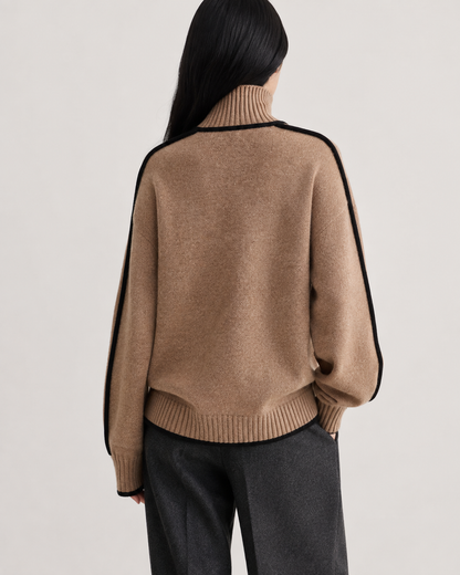 Women's Relaxed Cashmere-Blend Turtleneck Sweater