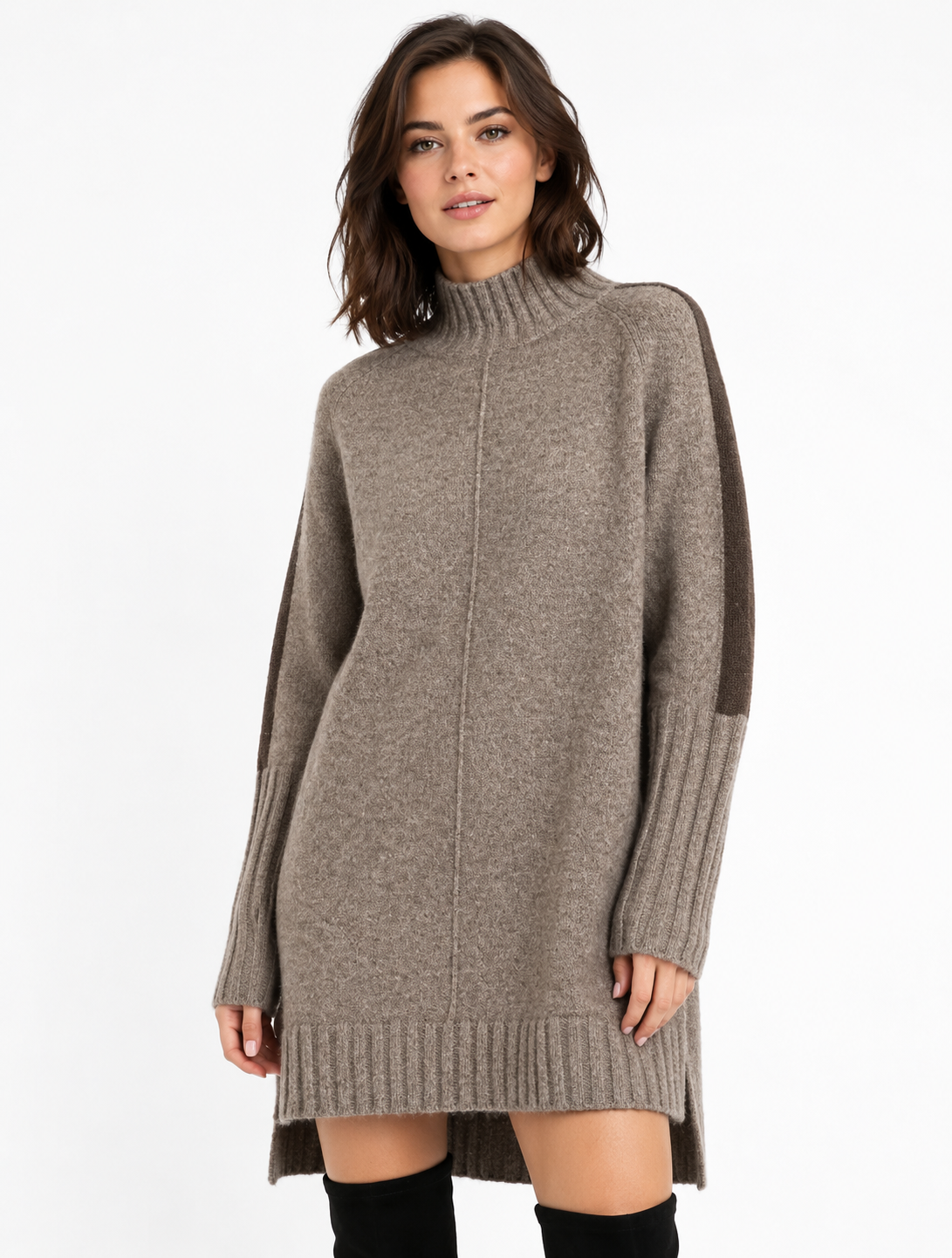 Women's Cashmere-Blend Striped Sweater Dress