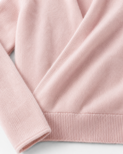 Women's Cashmere Crossover Collar Sweater