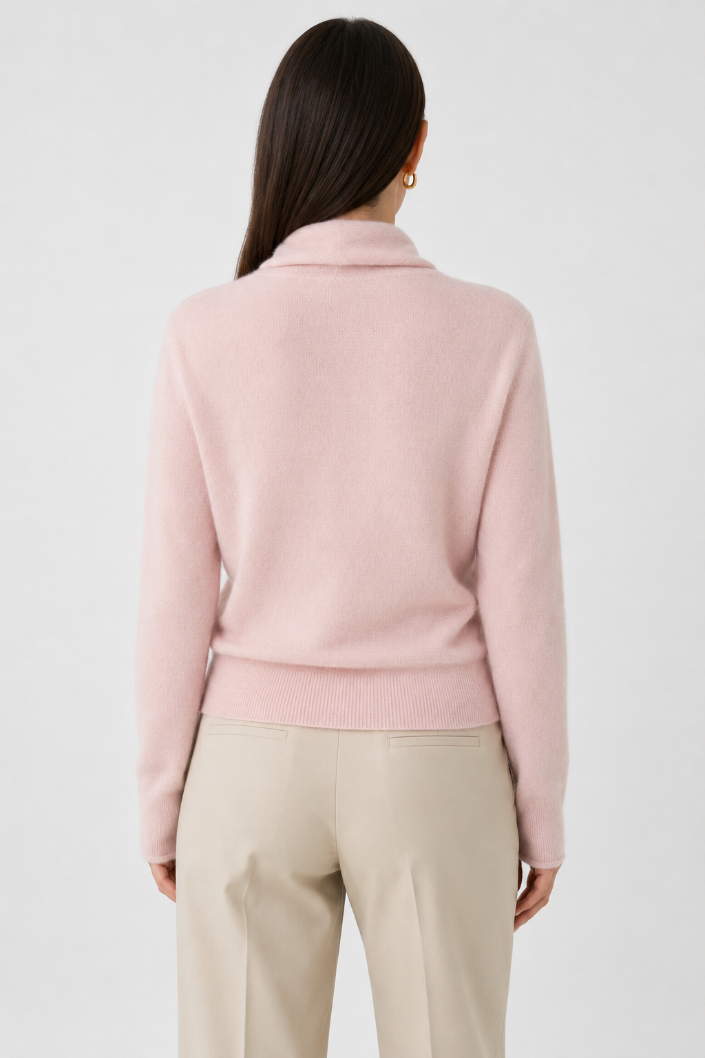 Women's Cashmere Crossover Collar Sweater