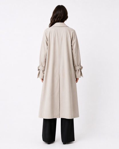 Women's Classic Double-Breasted Waterproof Trench Coat