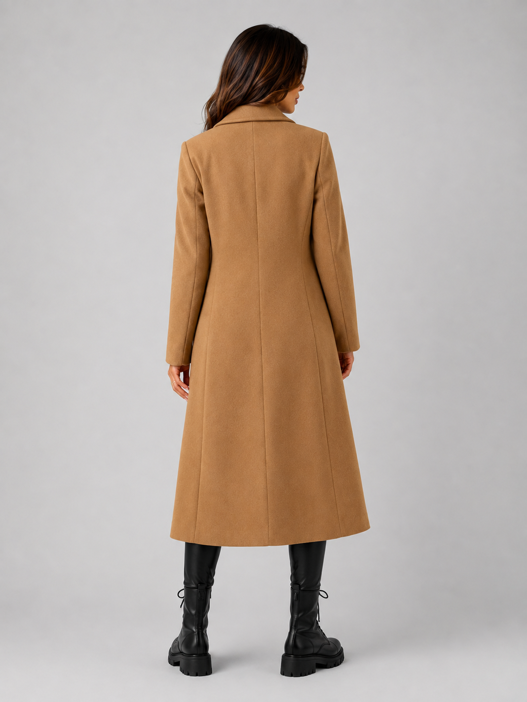 Women's Fitted Double-Breasted Trench Coat Tailored Fit