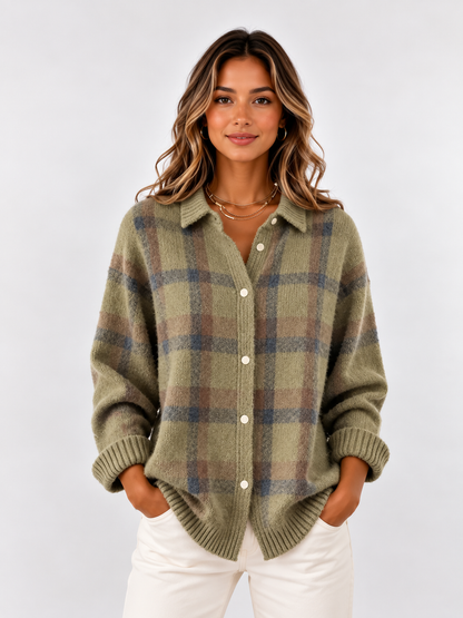 Women's Longline Button-Front Cardigan