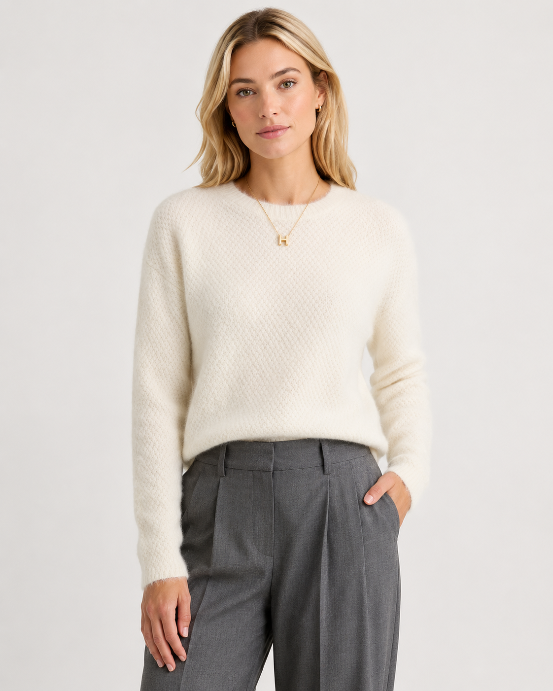 Women's Merino Wool Relaxed-Fit Knit Sweater
