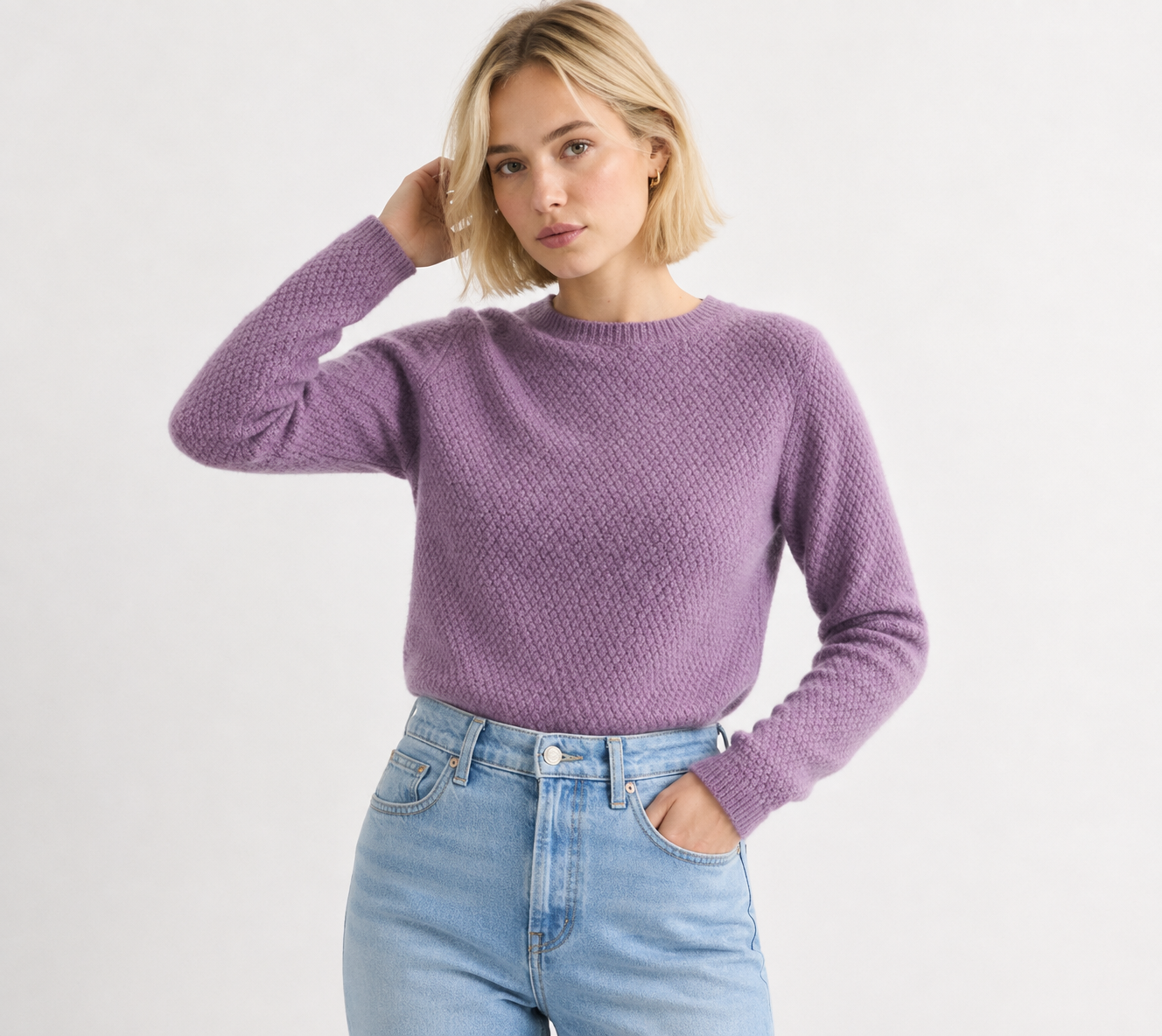 Women's Merino Wool Relaxed-Fit Knit Sweater