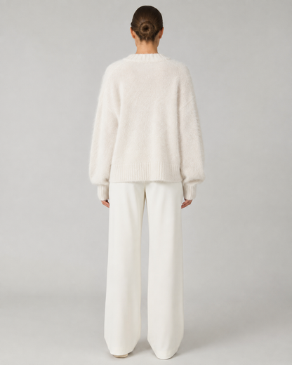 Women's Open-Front Cardigan with V-Neckline