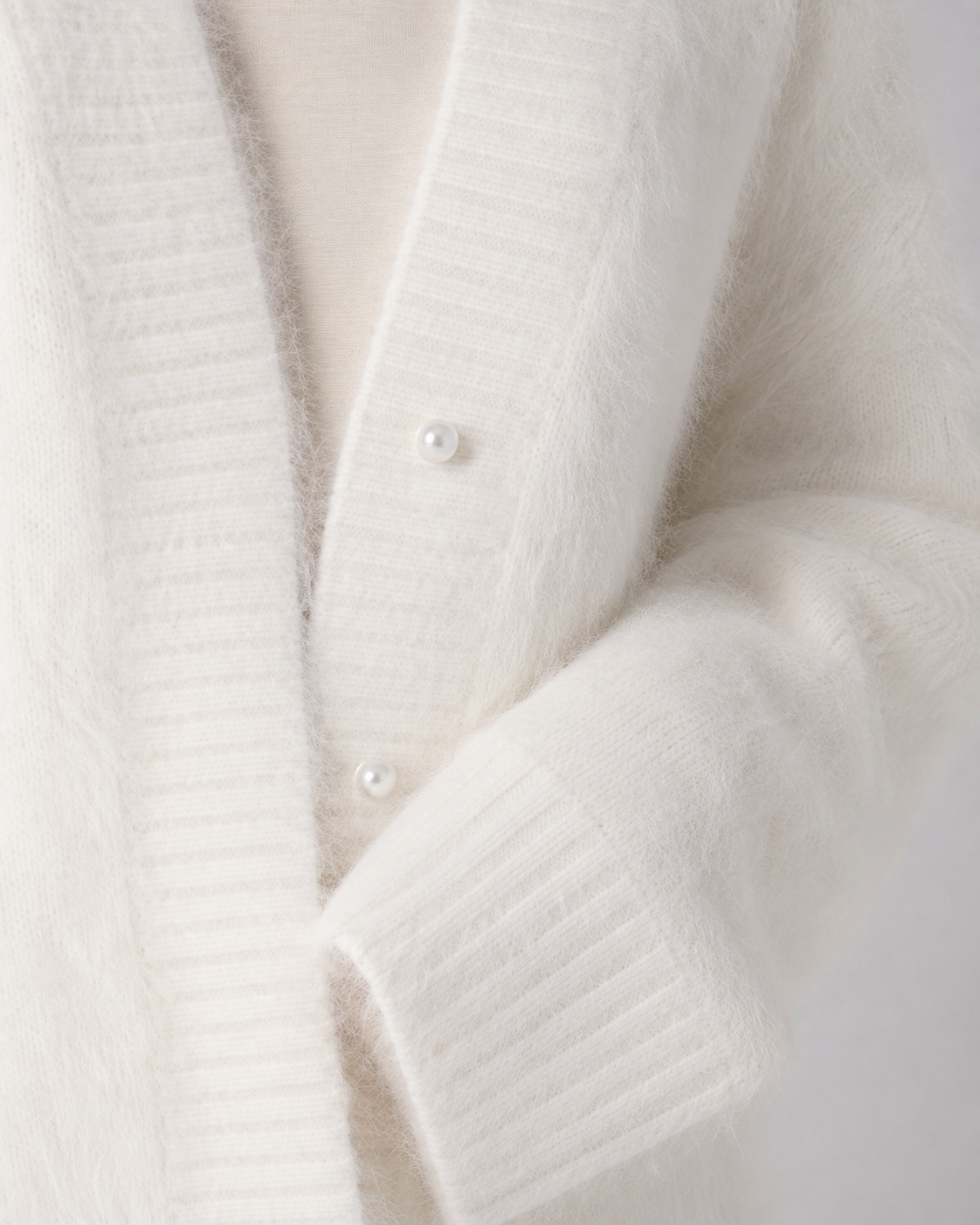 Women's Open-Front Cardigan with V-Neckline