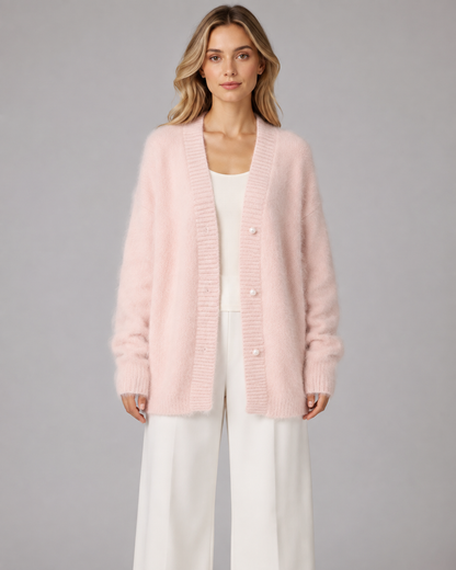 Women's Open-Front Cardigan with V-Neckline