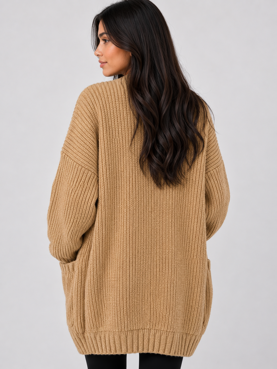 Women's Relaxed Button-Front Chunky Knit Cardigan