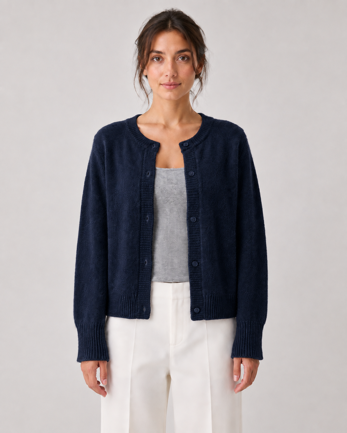 Women's Soft Knit Button-Front Cardigan