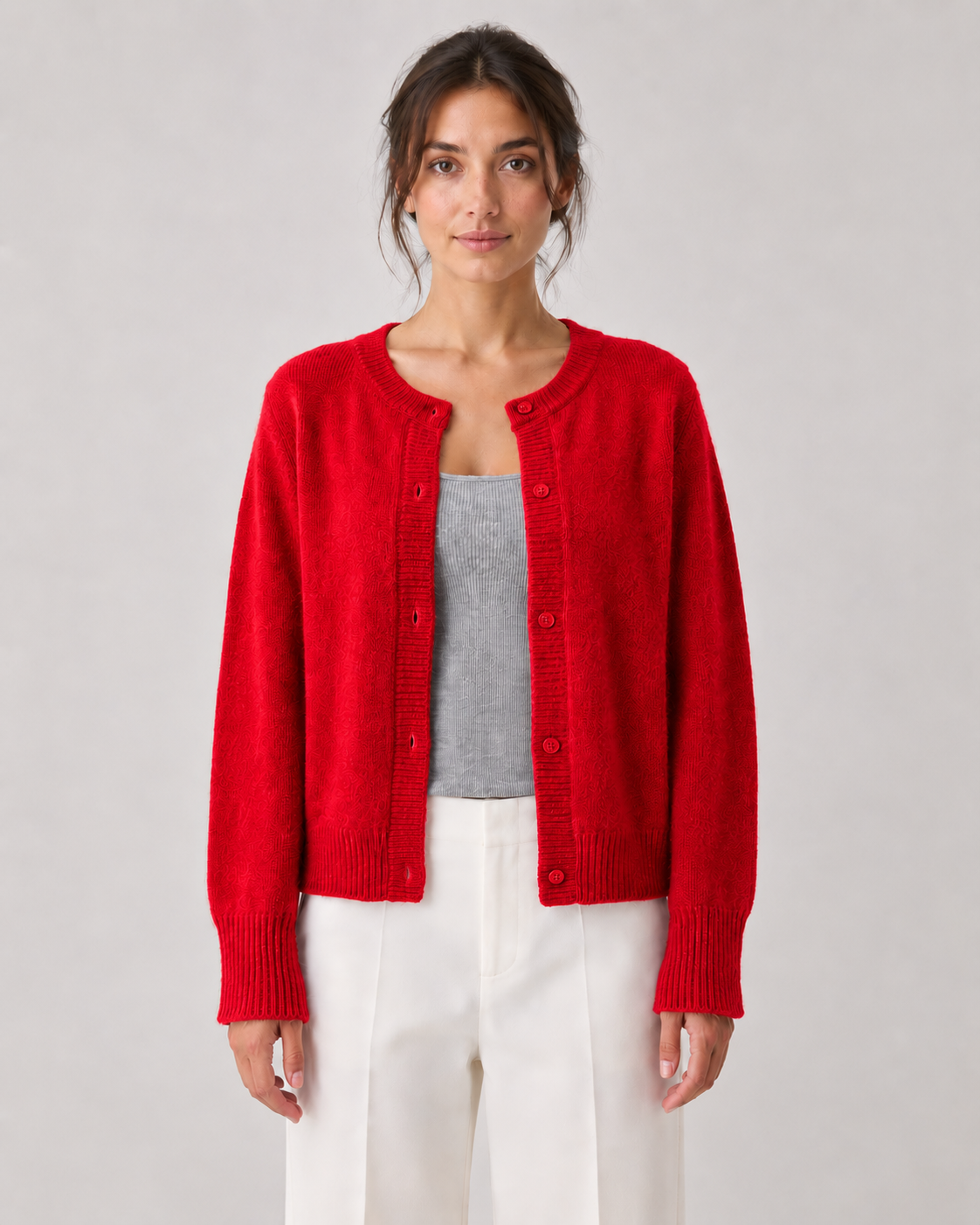 Women's Soft Knit Button-Front Cardigan