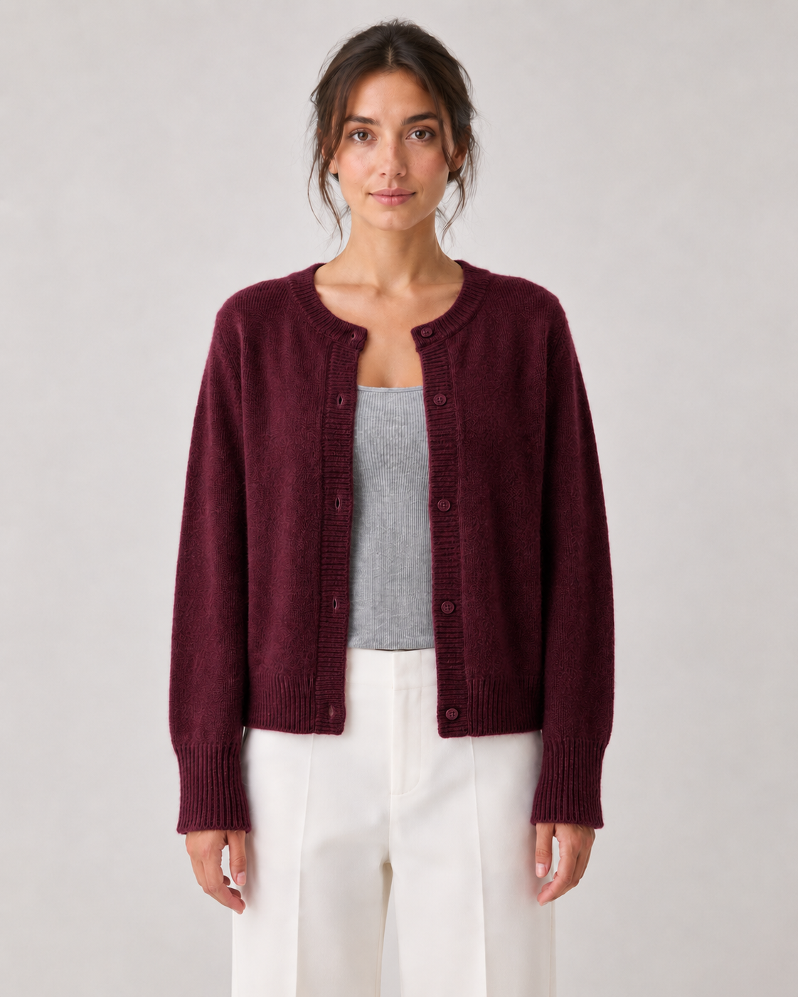 Women's Soft Knit Button-Front Cardigan
