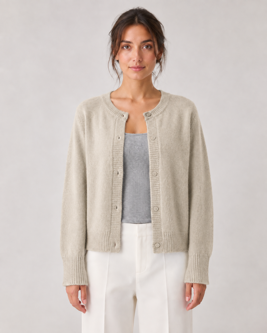 Women's Soft Knit Button-Front Cardigan